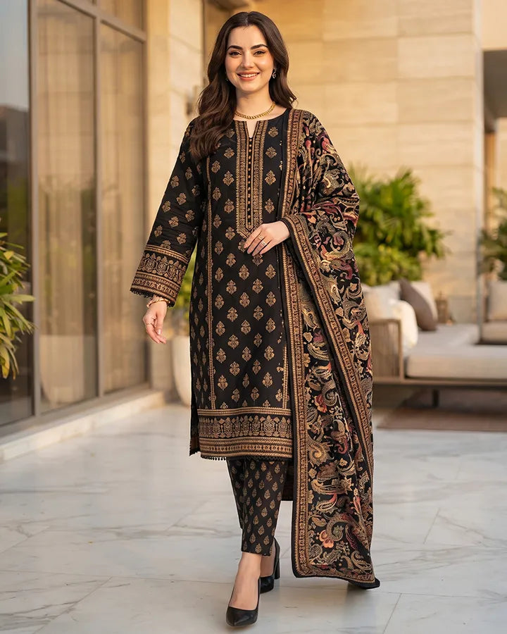 Women's Black Printed