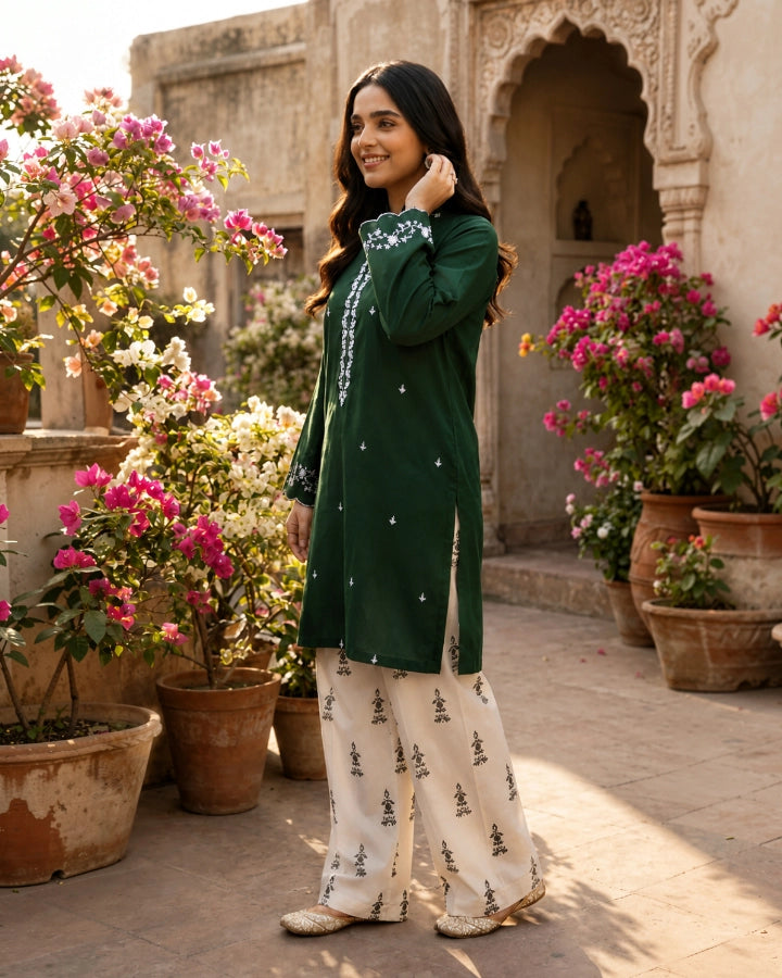 Emerald Grace Lawn Suit