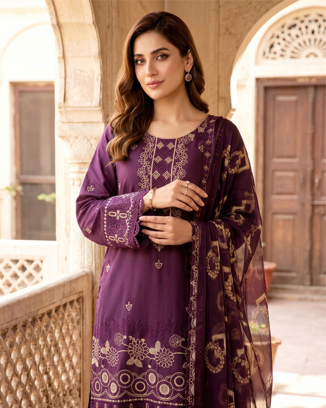 Maria B Luxury Embroidered Lawn — 3 Piece