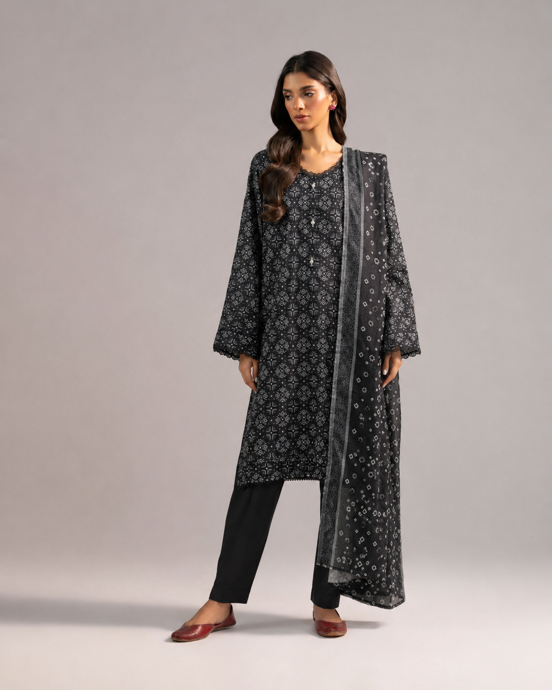 Nishat Unstitched Summer Collection — Premium 3-Piece Digital Lawn & Voil Dupatta
