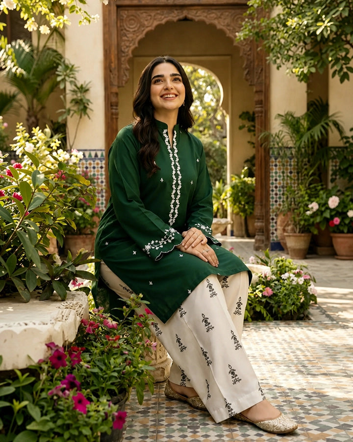 Emerald Grace Lawn Suit