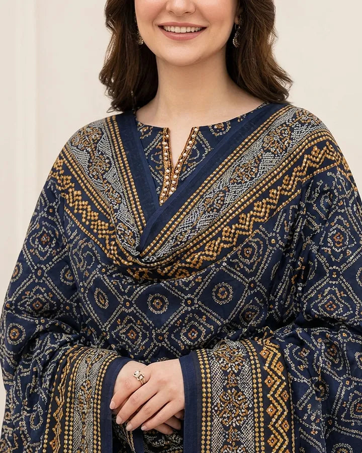 Midnight Heritage Lawn Suit