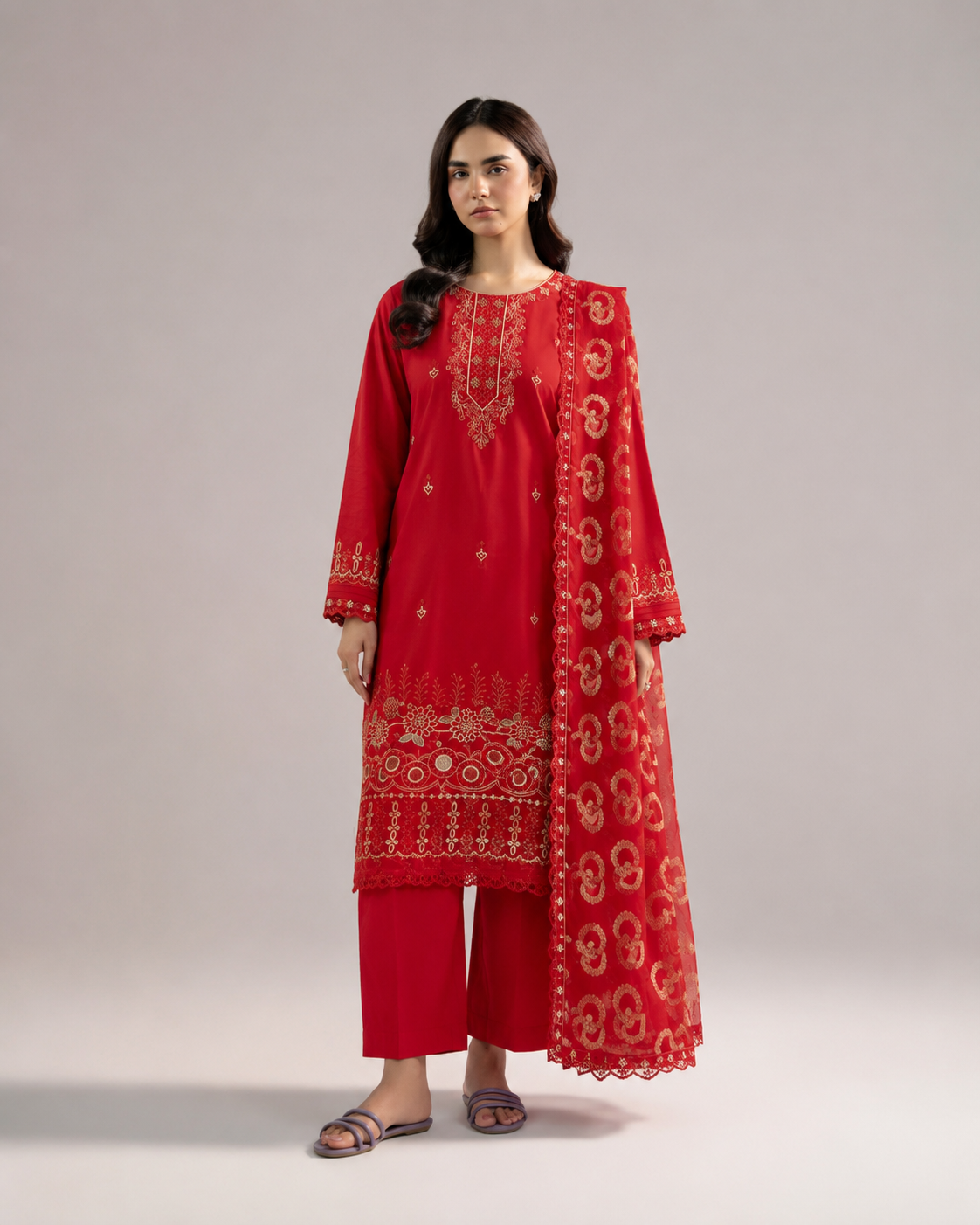 Maria B Luxury Embroidered Lawn — 3 Piece