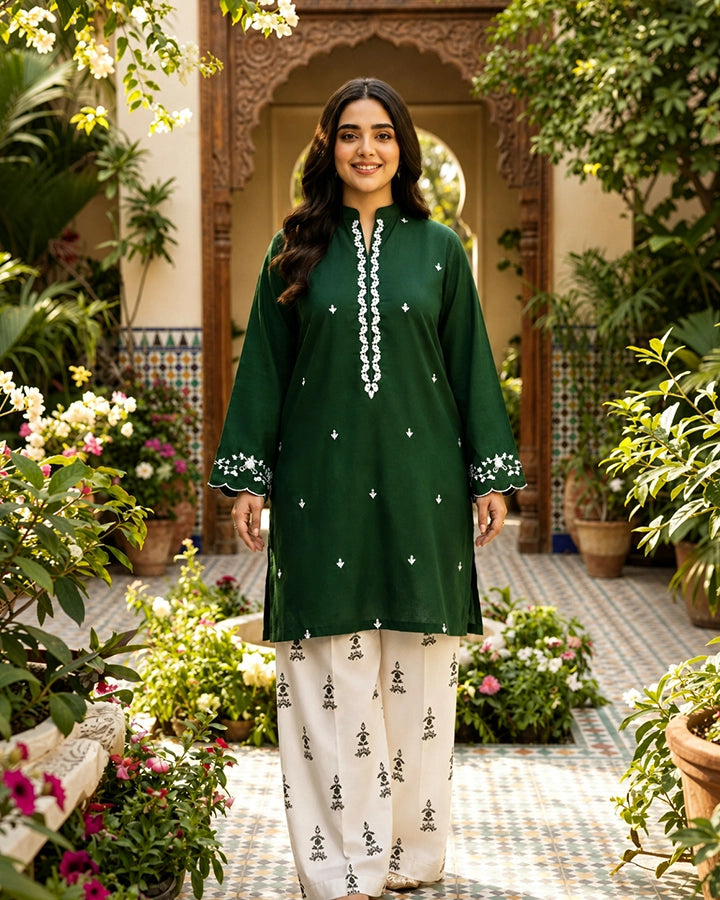 Emerald Grace Lawn Suit