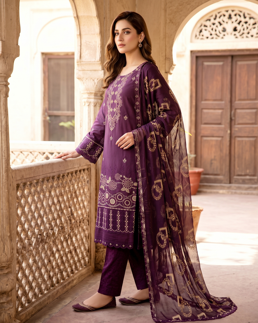 Maria B Luxury Embroidered Lawn — 3 Piece