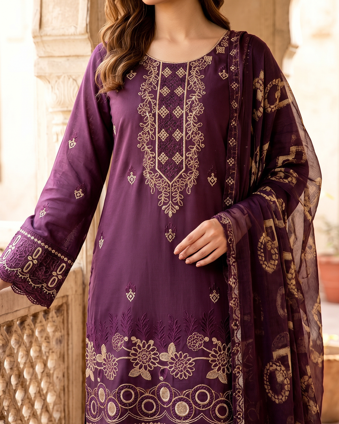 Maria B Luxury Embroidered Lawn — 3 Piece
