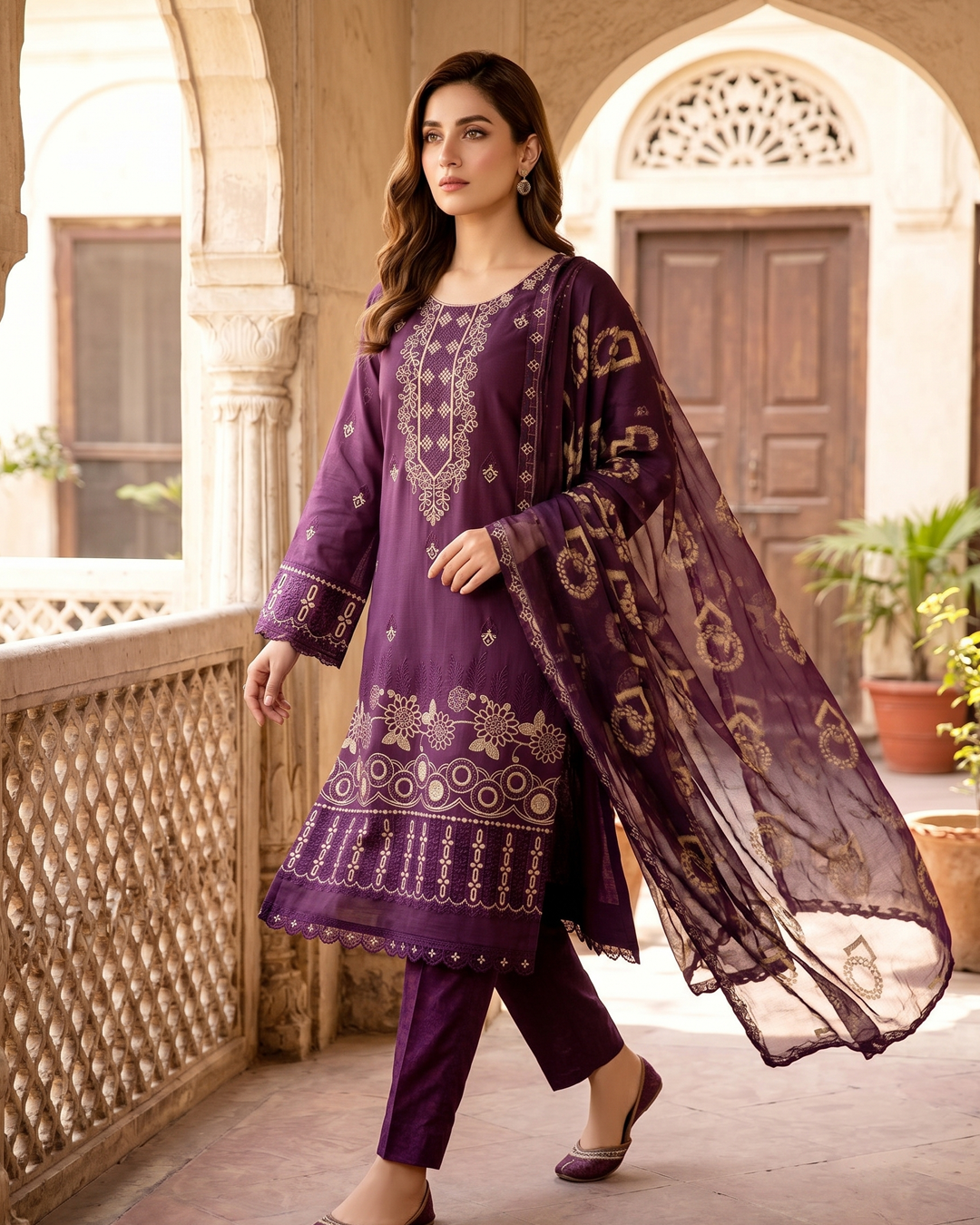 Maria B Luxury Embroidered Lawn — 3 Piece