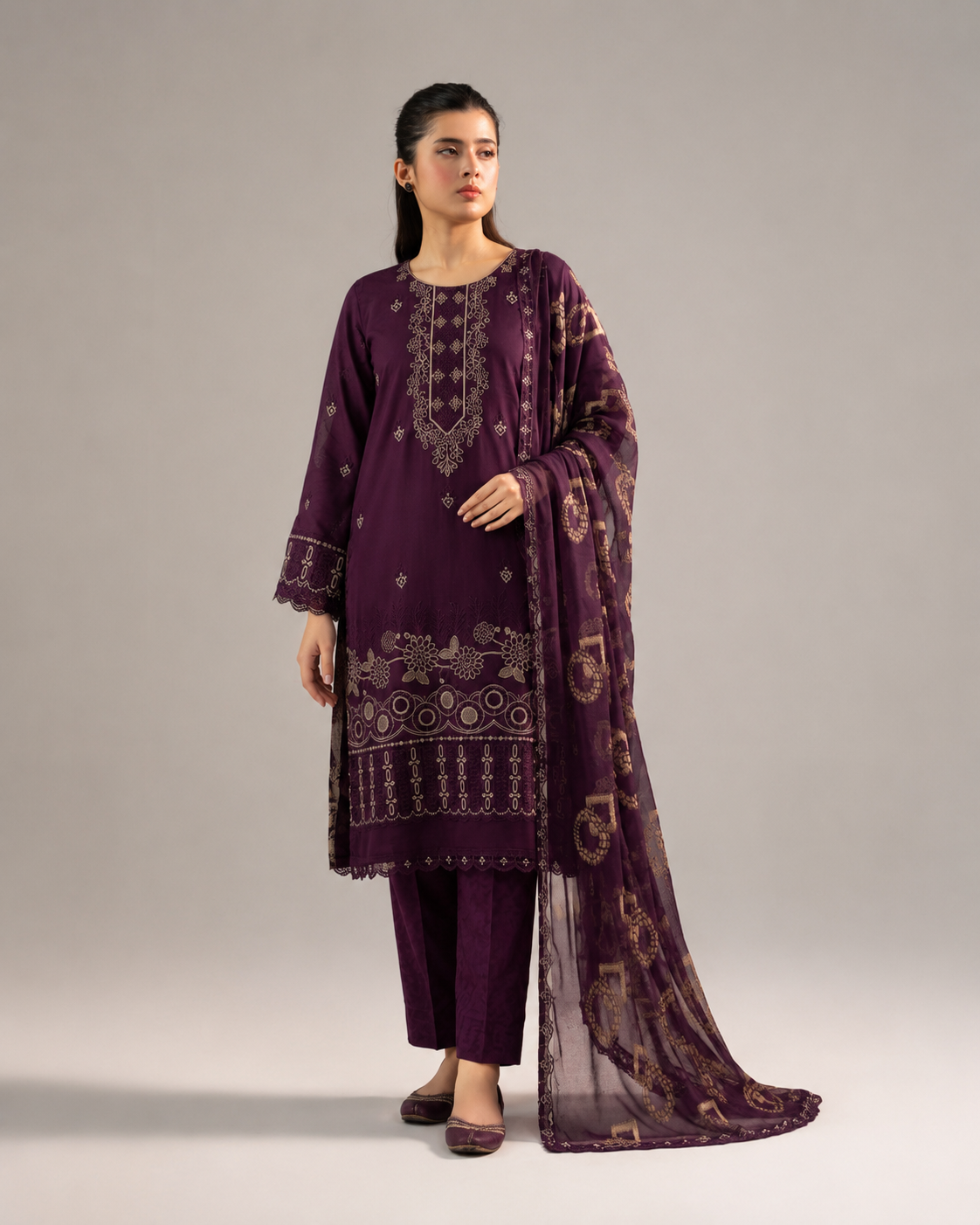 Maria B Luxury Embroidered Lawn — 3 Piece
