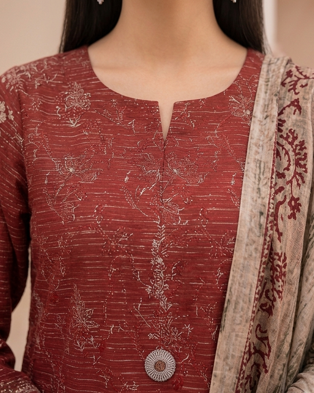SAPPHIRE | Opulence Chamki Lawn – Premium 3-Piece