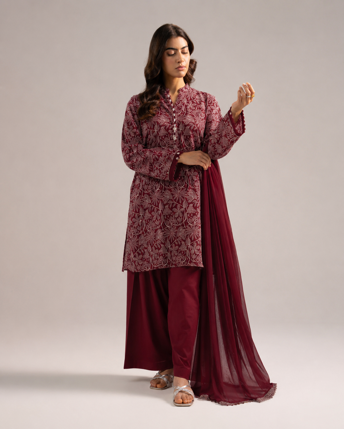 Khaadi Unstitched Summer Collection — Premium 3-Piece Printed Lawn & Voile Dupatta