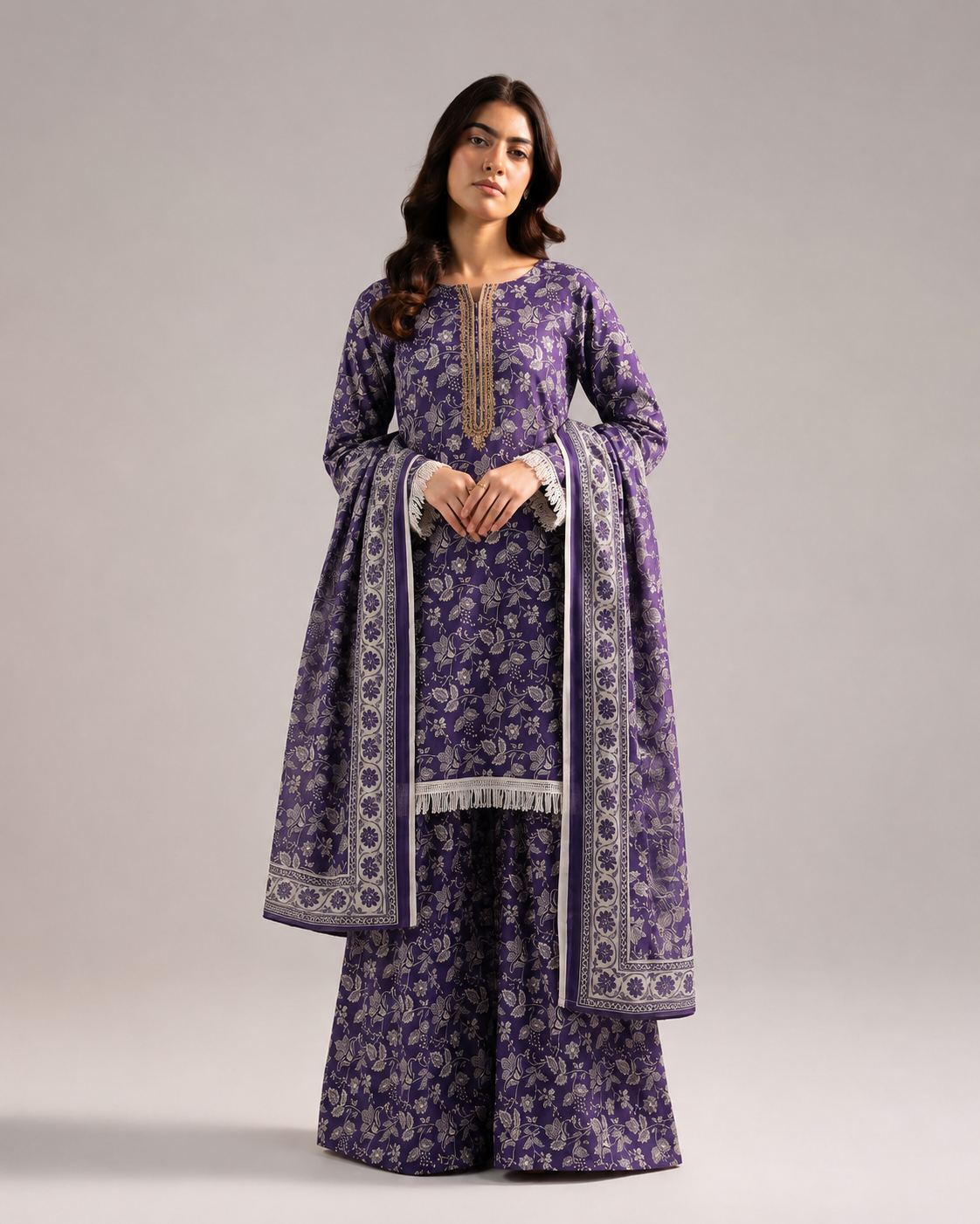 Anushay Luxury Printed Lawn — 3 Piece Collection