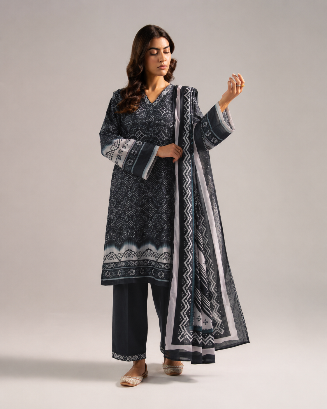 ETHNC Premium Printed Lawn — 3 Piece