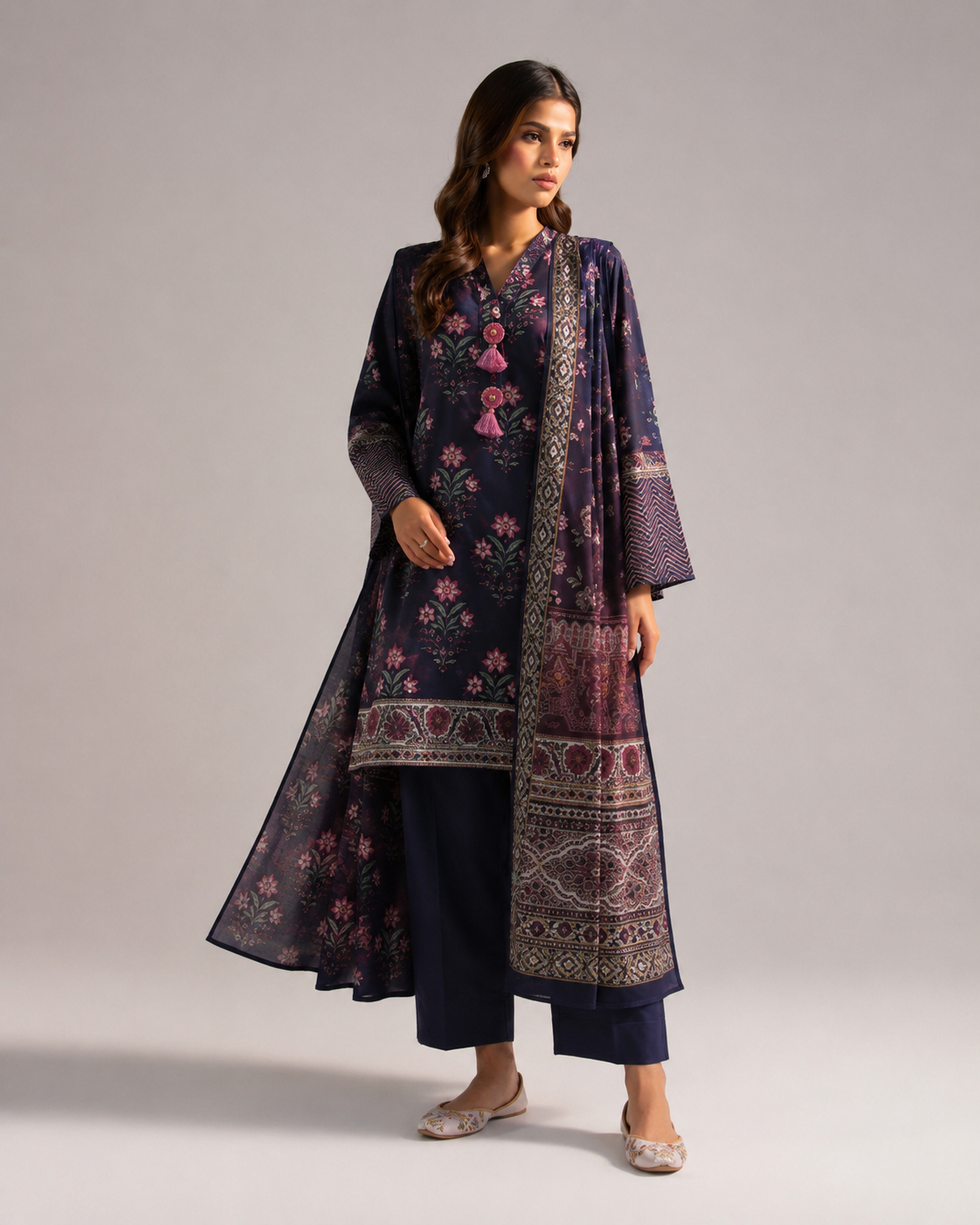 ETHNC Premium Printed Lawn — 3 Piece