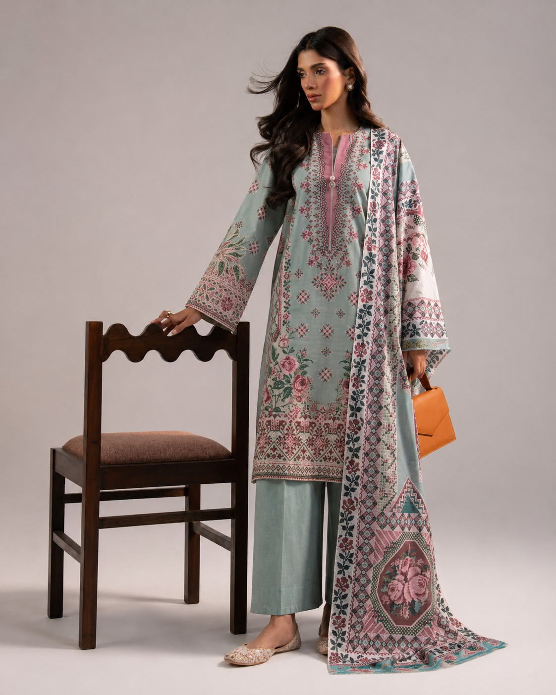 ETHNC Premium Printed Lawn — 3 Piece
