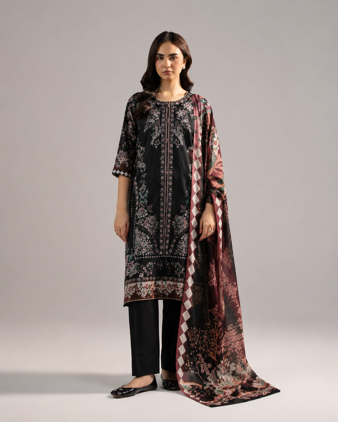 ETHNC Premium Printed Lawn — 3 Piece