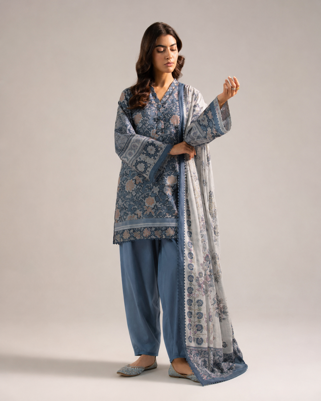 ETHNC Premium Printed Lawn — 3 Piece