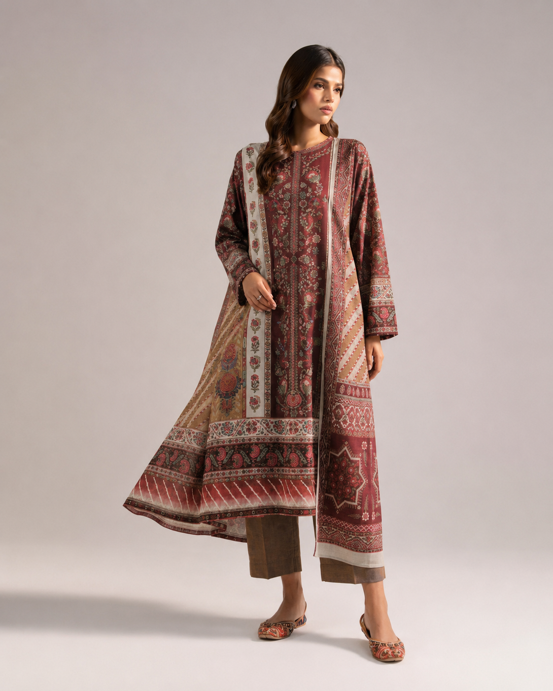 ETHNC Premium Printed Lawn — 3 Piece