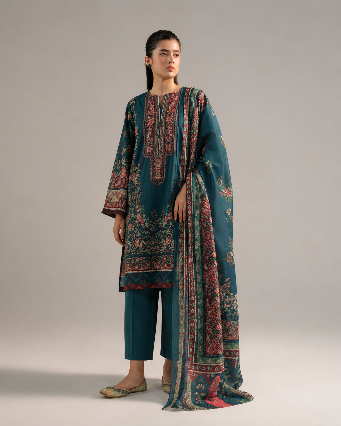 ETHNC Premium Printed Lawn — 3 Piece