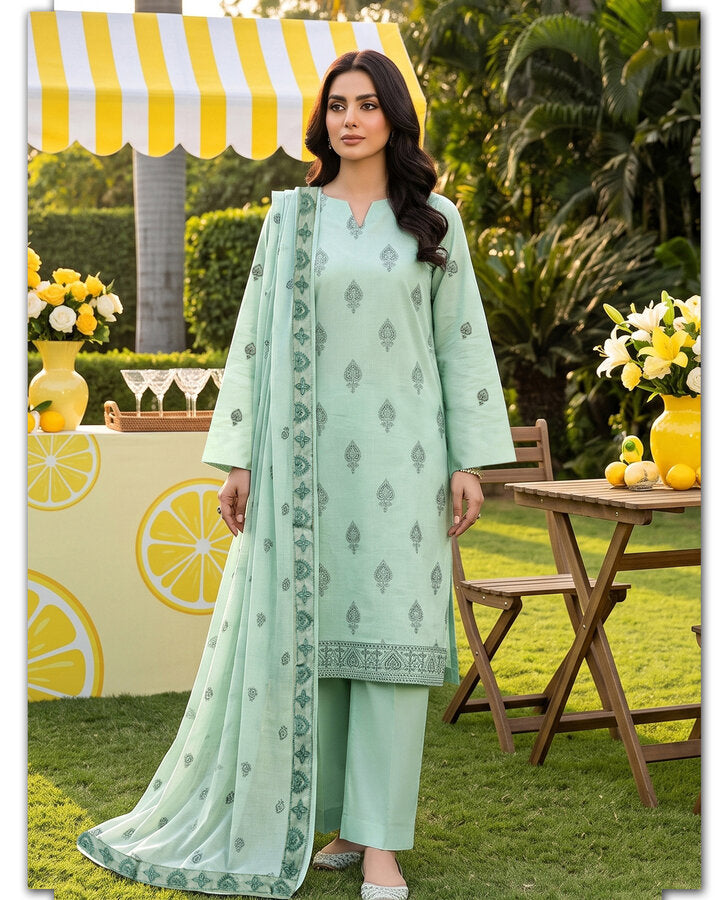 Mint Green Embroidered