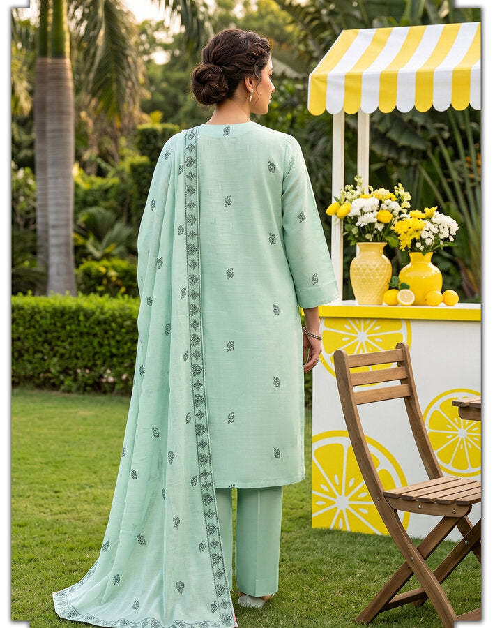Mint Green Embroidered