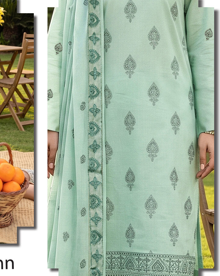 Mint Green Embroidered