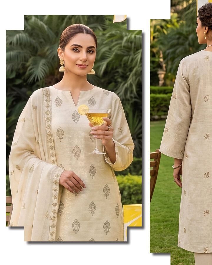 Ivory Embroidered