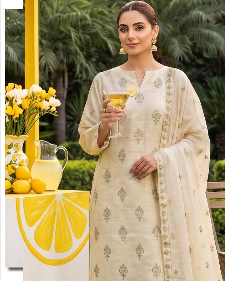 Ivory Embroidered