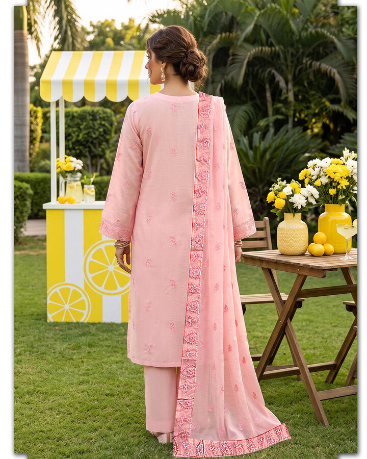 Blush Pink Embroidered
